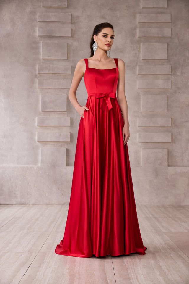 red structured dress Taylor – Just Girl Stuff