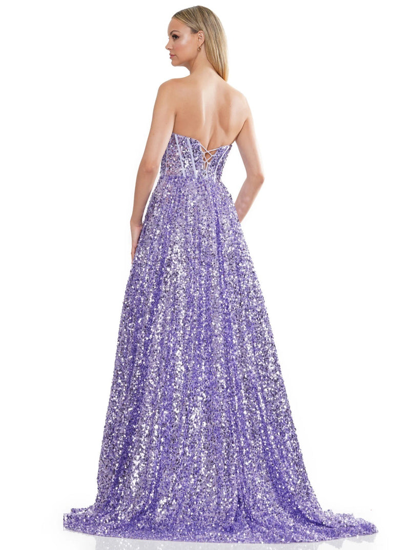 juno prom dresses Juno Dress Collection Purple Mermaid Formal Prom Dress, Size S