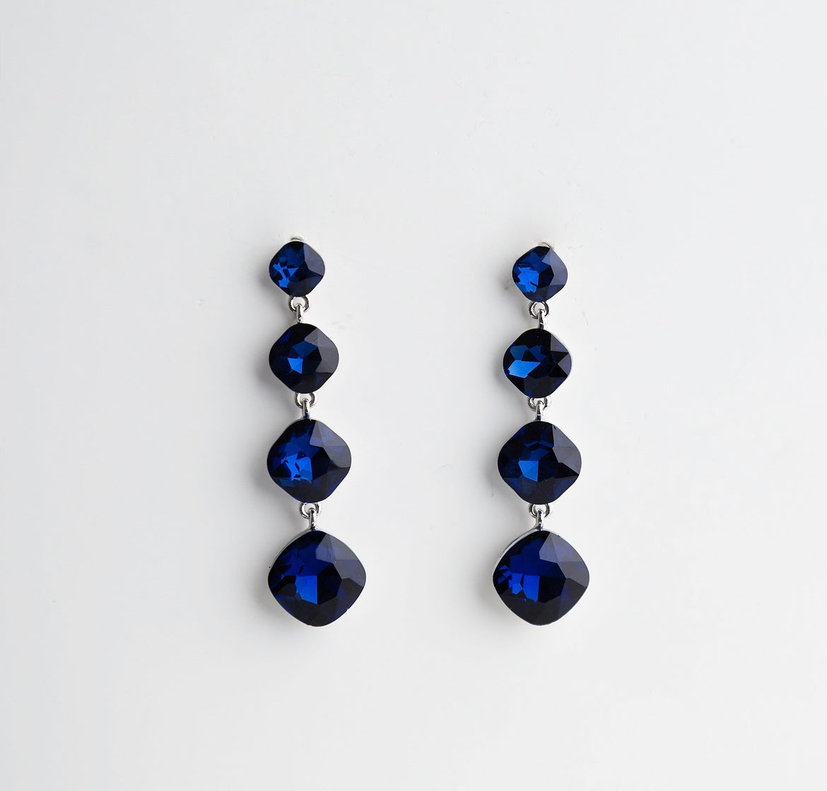 Navy blue dangle earrings online