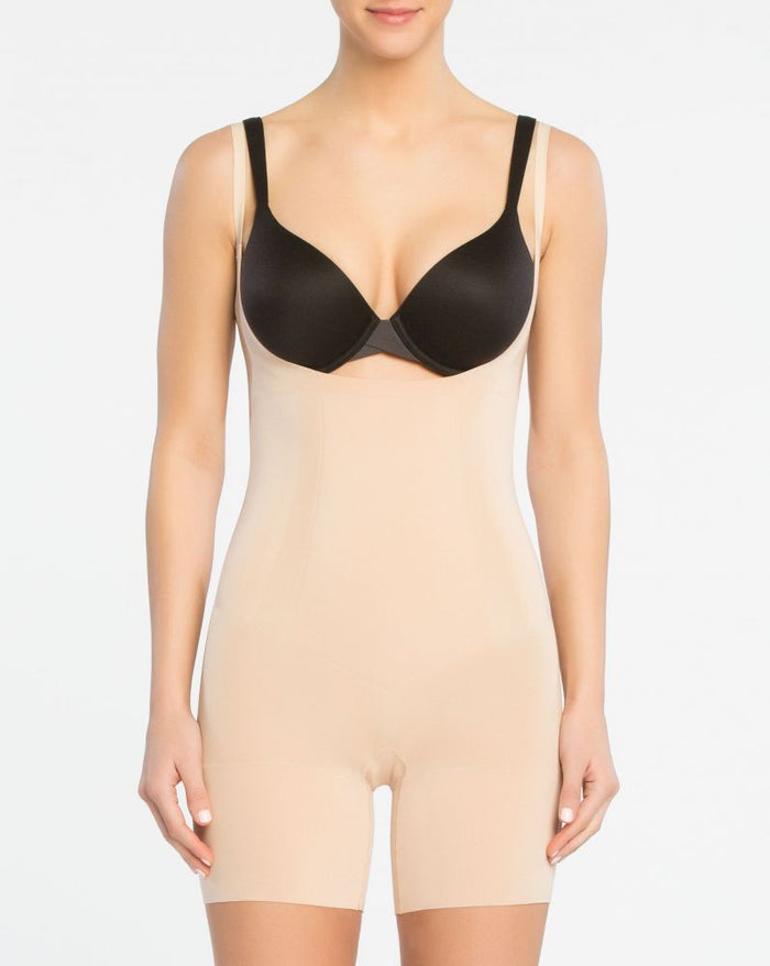 Spanx Thinstincts® 2.0 Open-Bust Mid-Thigh Bodysuit - Shapewear